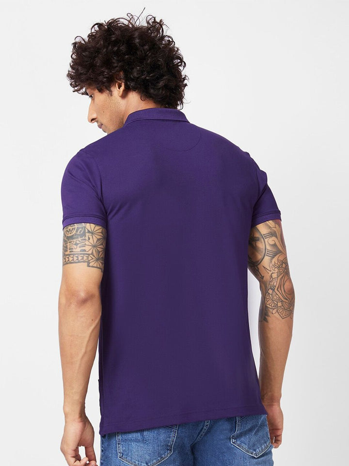 SPYKAR Polo Collar Slim Fit Cotton T-Shirt