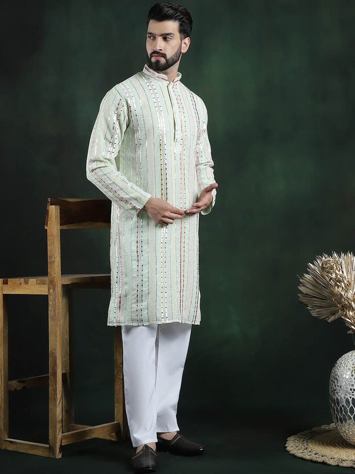 SOJANYA LUXE Kurta Biasa Sulam dengan Pijama