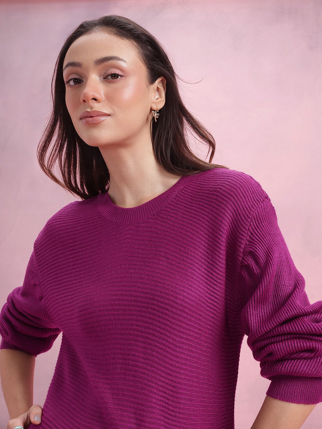 DressBerry Drop-Shoulder Sleeves Pullover