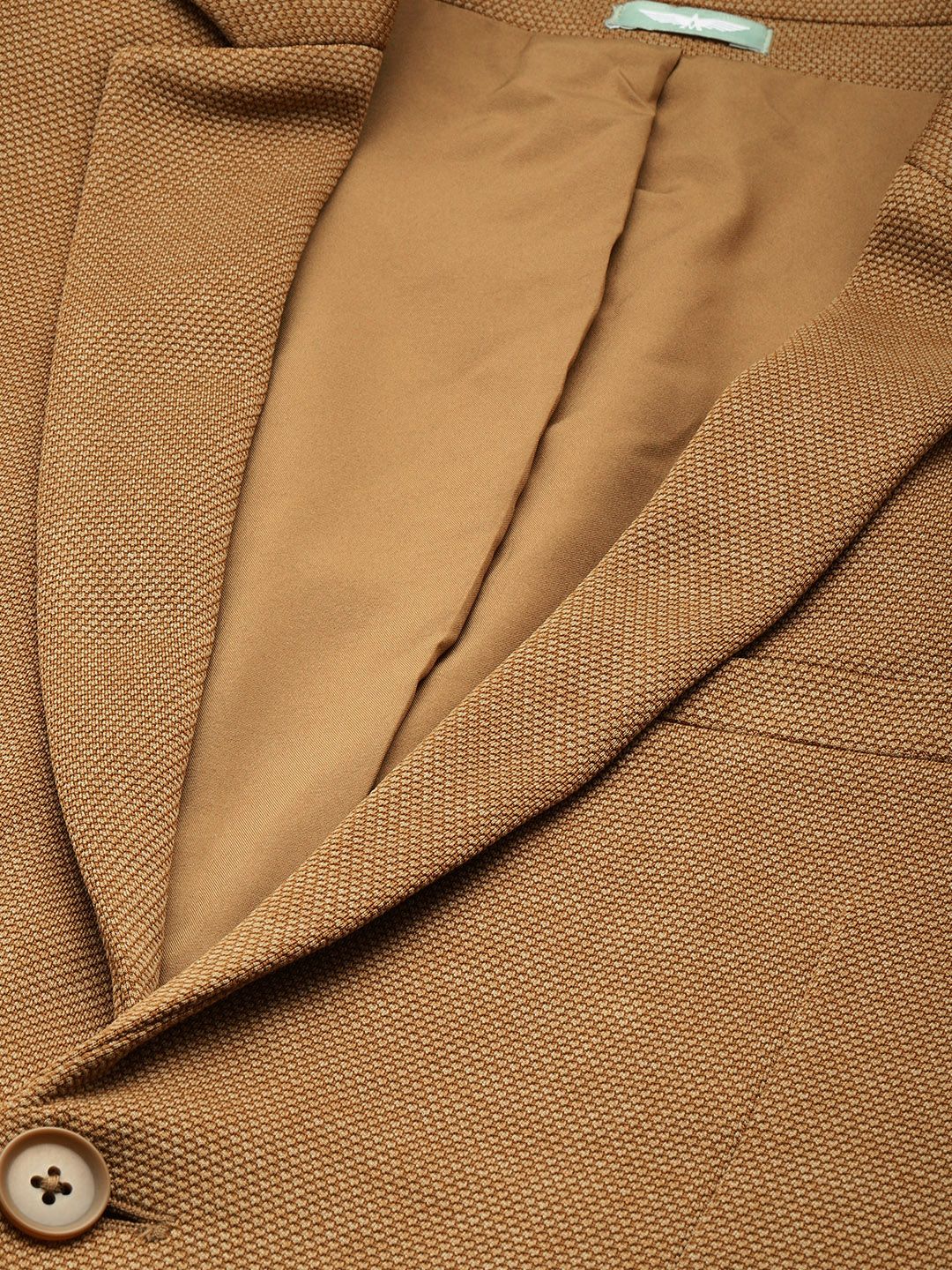 Park Avenue Super Slim Fit Self Design Notched Lapel Single-Breasted Formal Blazer