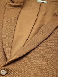 Park Avenue Super Slim Fit Self Design Notched Lapel Single-Breasted Formal Blazer