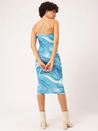 DressBerry Cosmic Swirl Dyed Midi Bodycon Dress