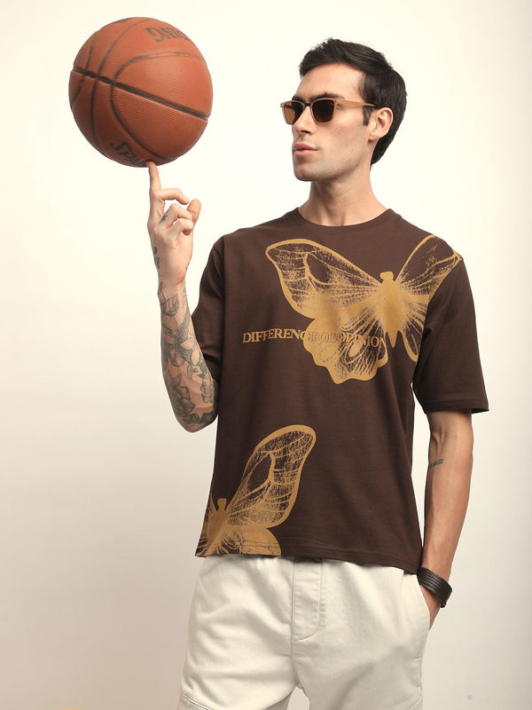 Difference of Opinion Men Short Sleeve Oversized Crew Neck Printed Tshirt