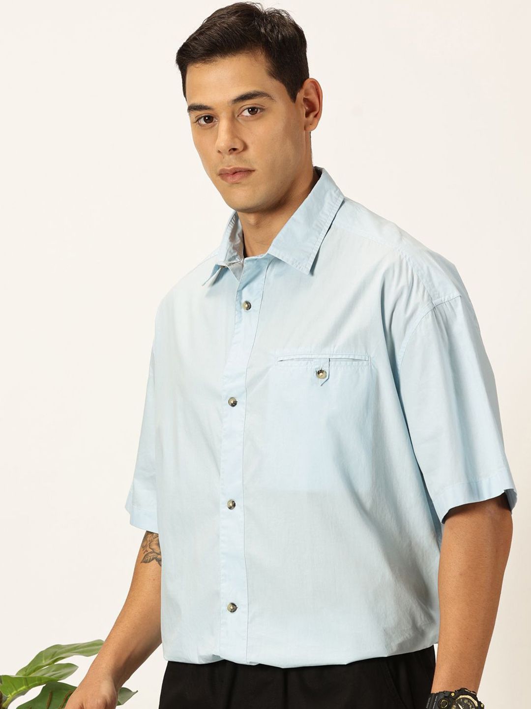 Thomas Scott Men Premium Opaque Cotton Casual Shirt