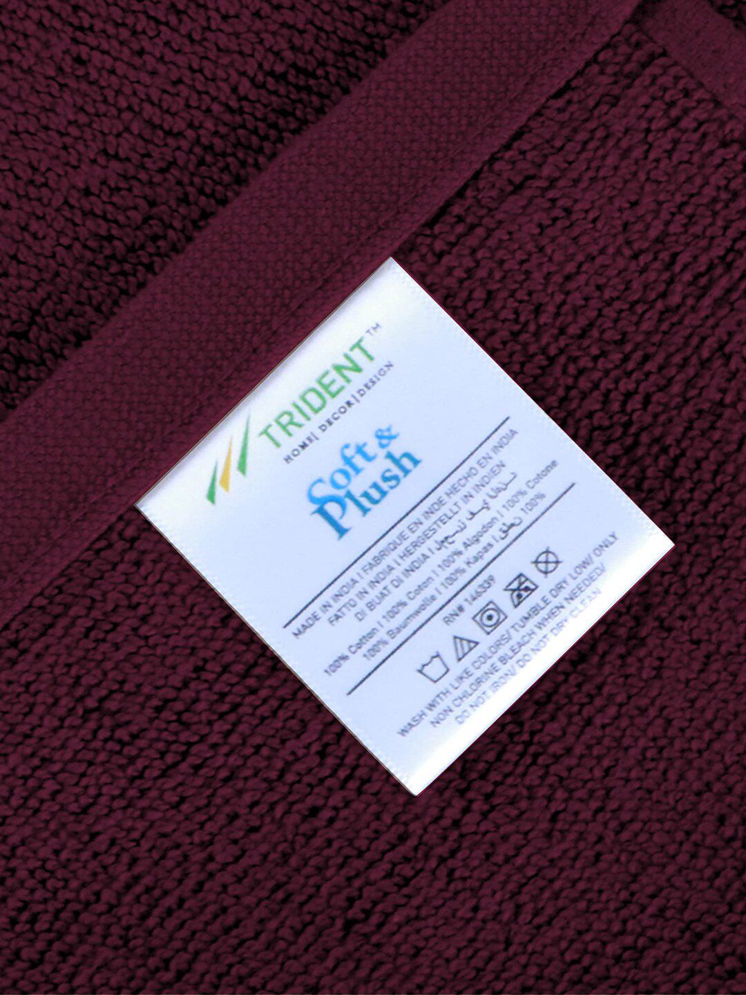 MYTRIDENT Burgundy Set of 2 Super Absorbent 800 GSM Cotton Bath Mat