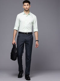 Raymond Men Textured Slim Fit Formal Trousers