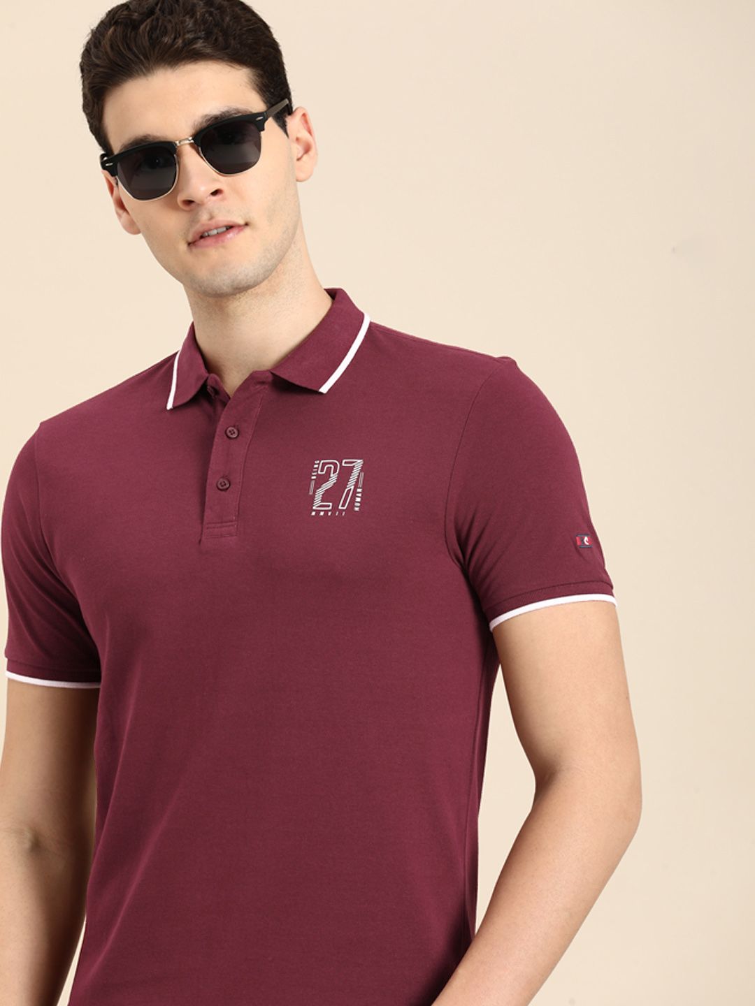 Being Human Polo Collar Pure Cotton T-shirt