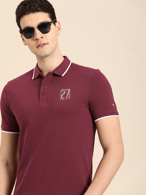 Being Human Polo Collar Pure Cotton T-shirt