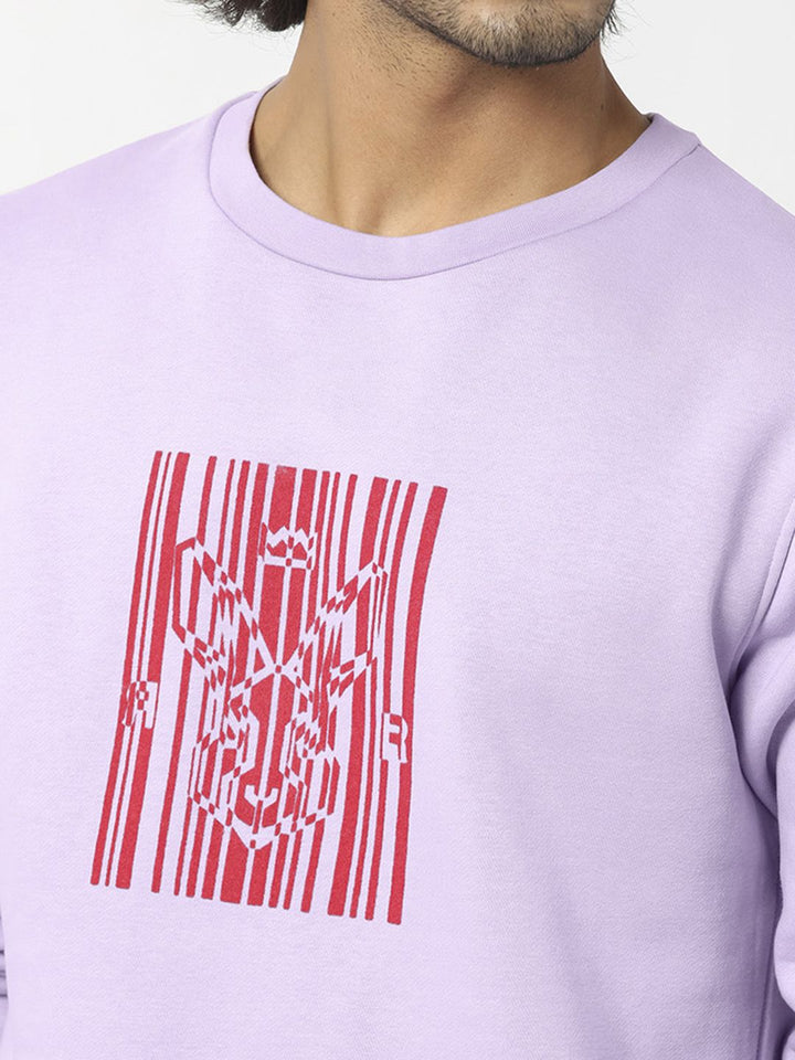 RARE RABBIT Men Pysde Graphic Print Logo Sweatshirt