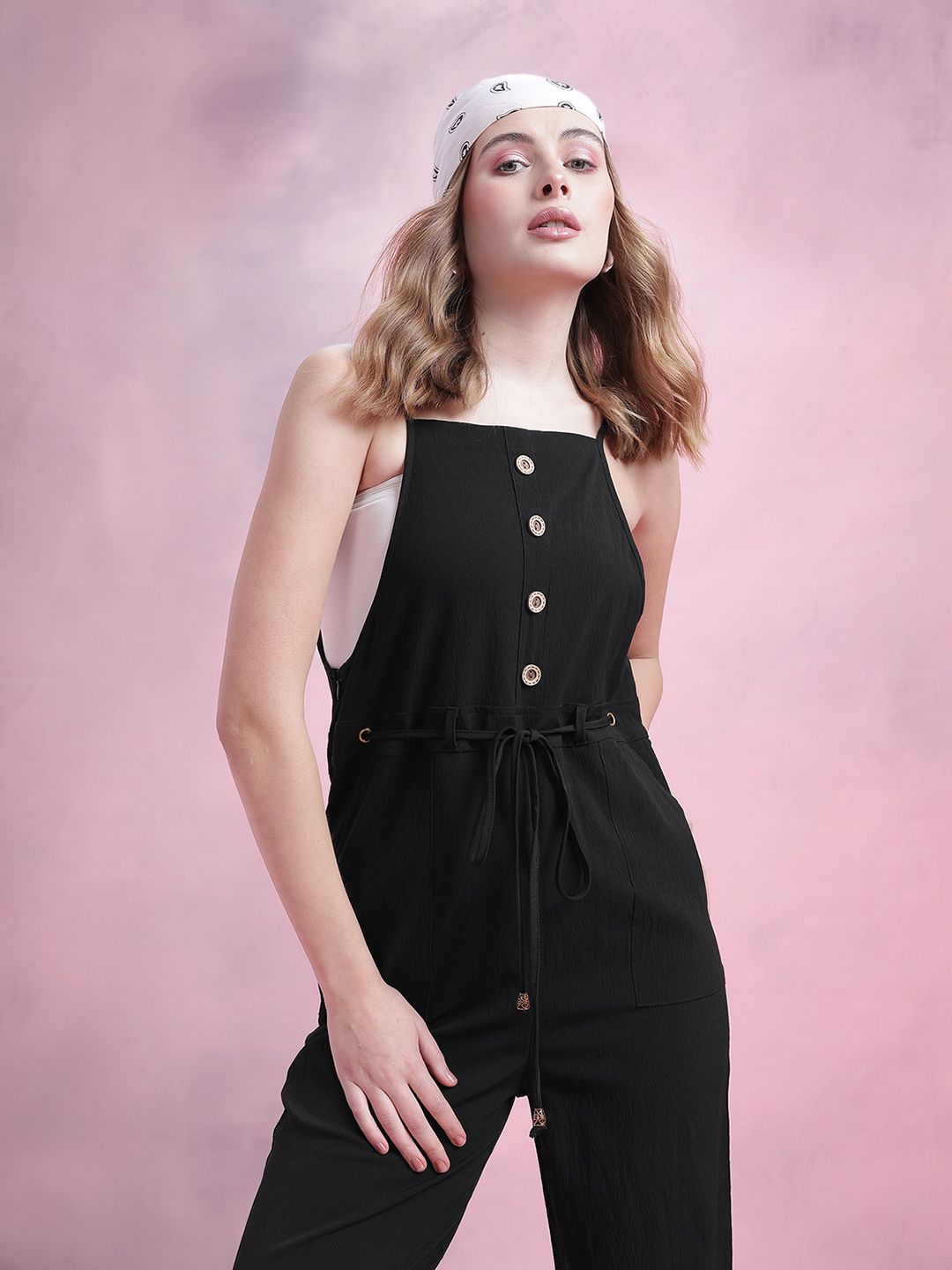 DressBerry Button Detailed Basic Jumpsuit