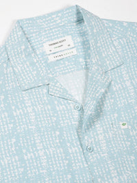 Thomas Scott Men Premium Printed Cuban Collar Casual Shirt