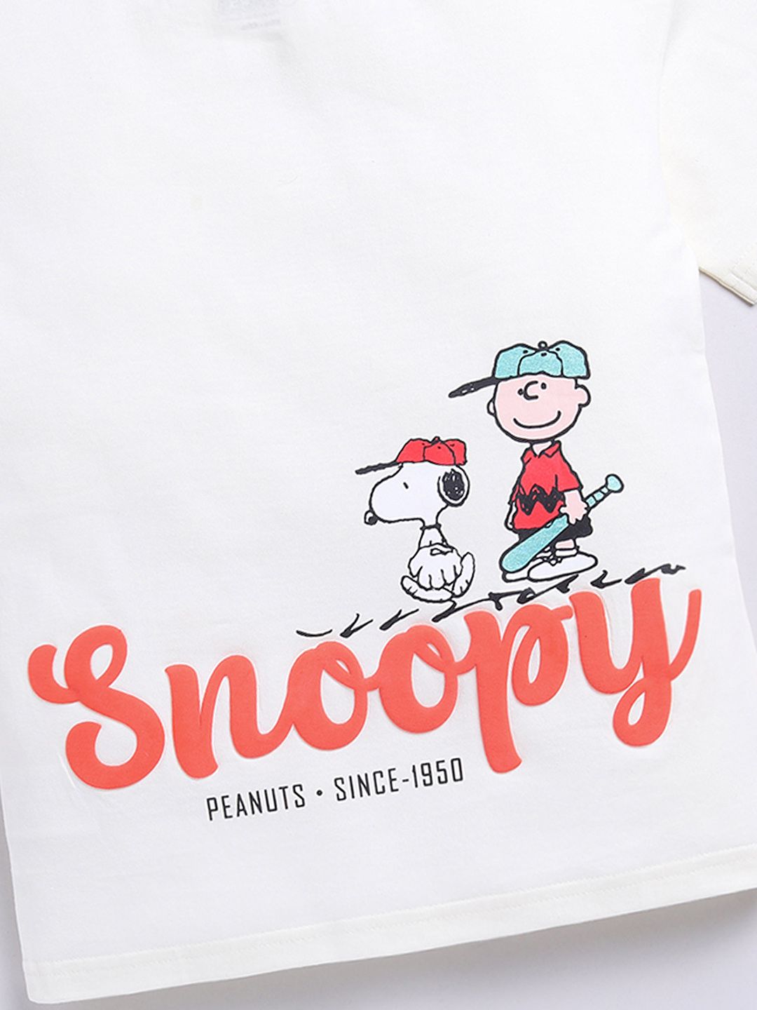 Happy Faces Boys Snoopy Print Pure Cotton T-shirt