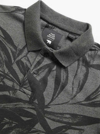 THE BEAR HOUSE Tropical Printed Polo Collar Pure Cotton T-Shirt