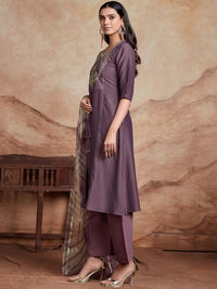 KALINI Ethnic Motifs Yoke Design Regular Gotta Patti Kurta With Palazzos & Dupatta