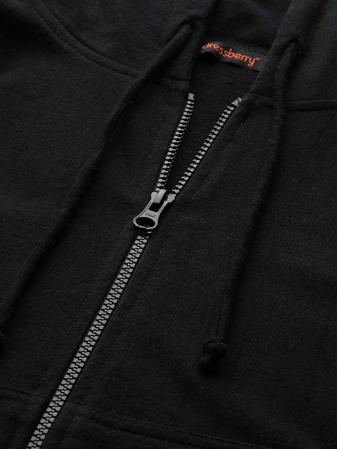 DressBerry Women Black Solid Hooded Sweatshirt