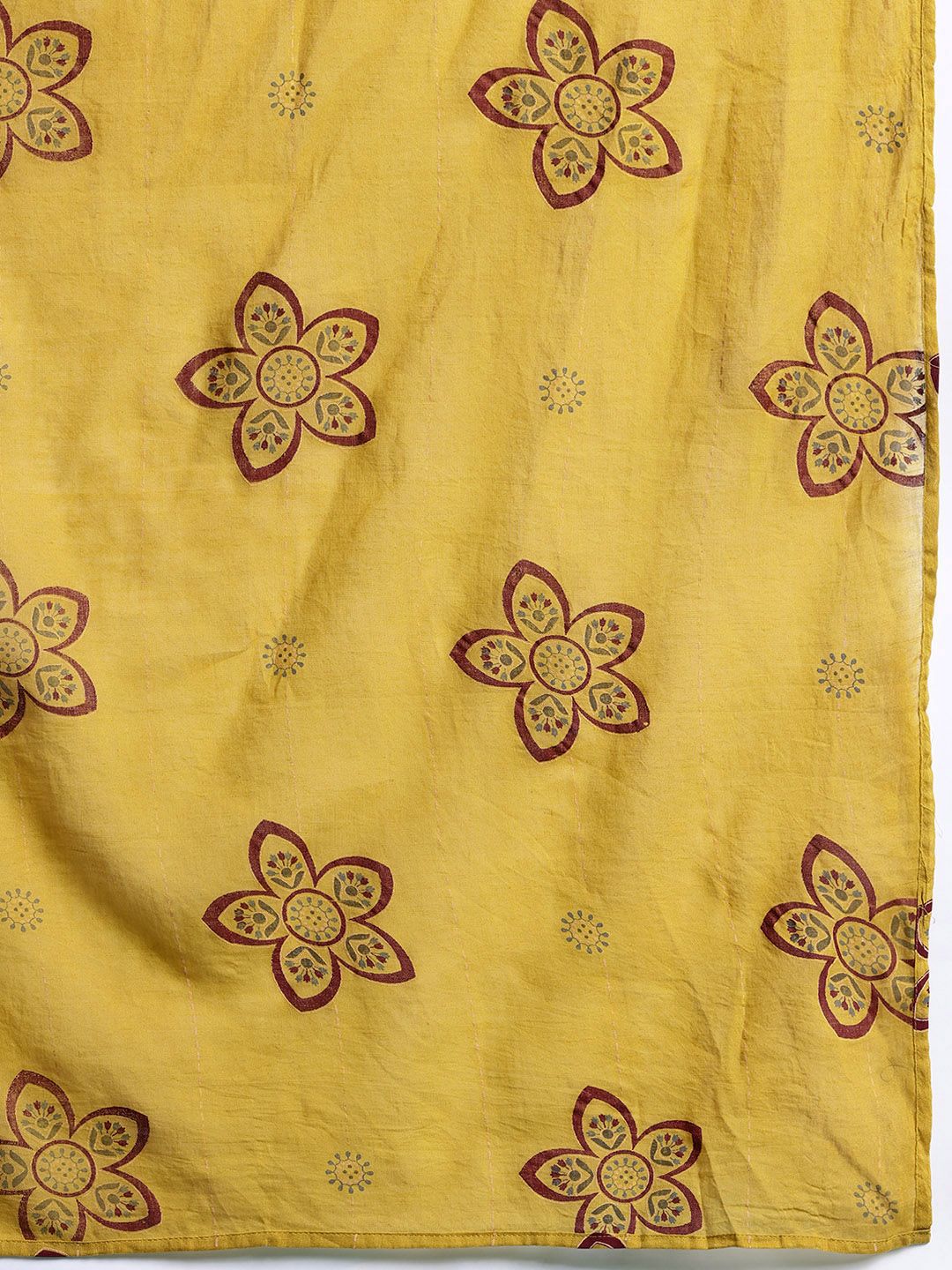 Indo Era Ethnic Motifs Printed Sequinned Pure Cotton Kurta With Trousers & Dupatta
