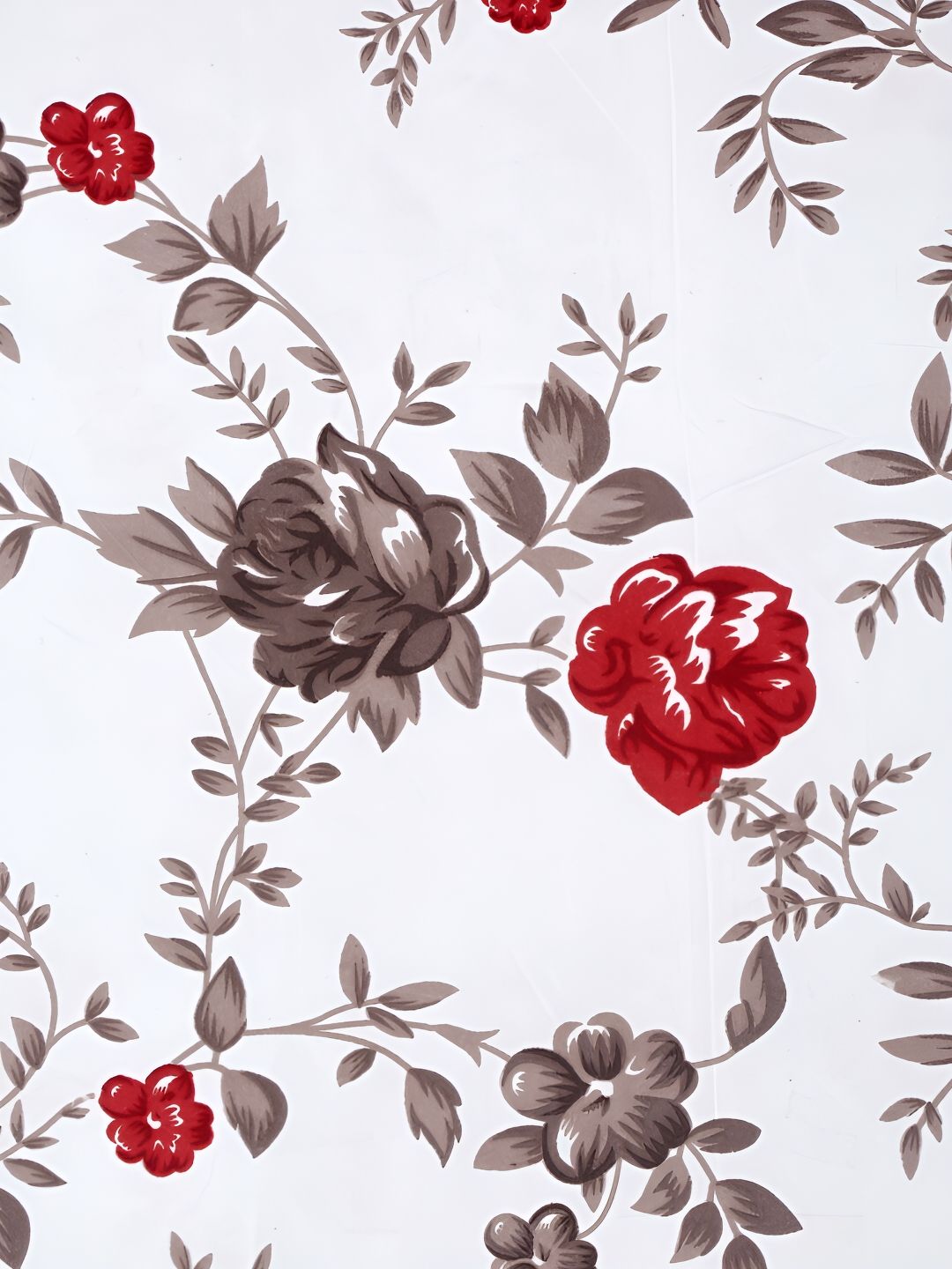 KLOTTHE White Floral 300 TC Cotton Blend Fitted Single Bedsheet with Pillow Cover