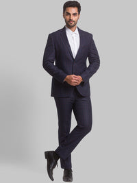 Park Avenue Men Checked Single Breasted Two Piece Formal Suit