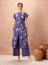 all about you Floral Printed Regular Pure Cotton Kurta & Palazzos