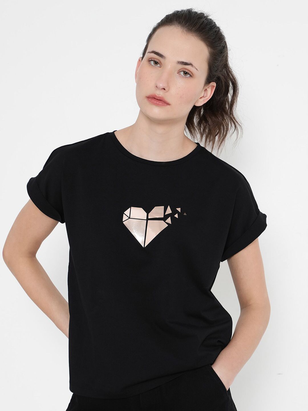 RAREISM Brahe Graphic Printed Extended Sleeves Cotton T-shirt