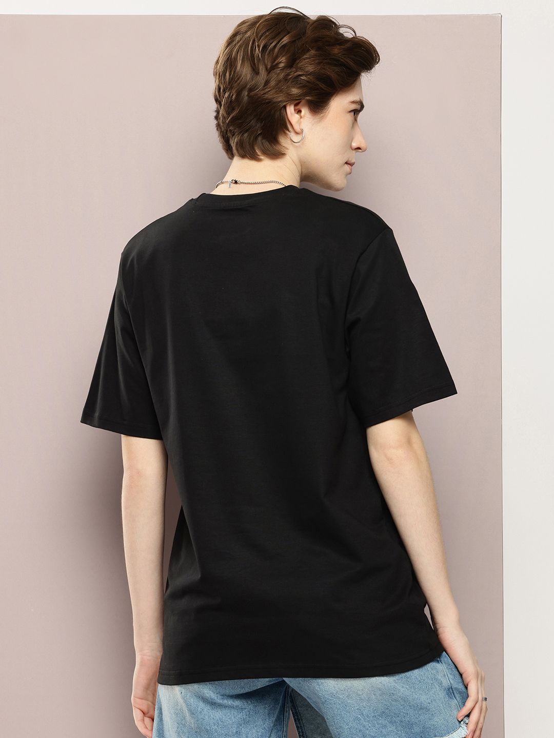 DILLINGER Graphic Printed Drop-Shoulder Sleeves Oversized Pure Cotton T-shirt