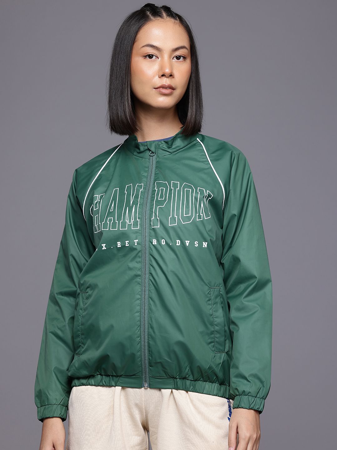 HRX by Hrithik Roshan Typography Printed Jacket