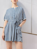DressBerry Playful Lines, Kawaii Vibes A-Line Mini Dress