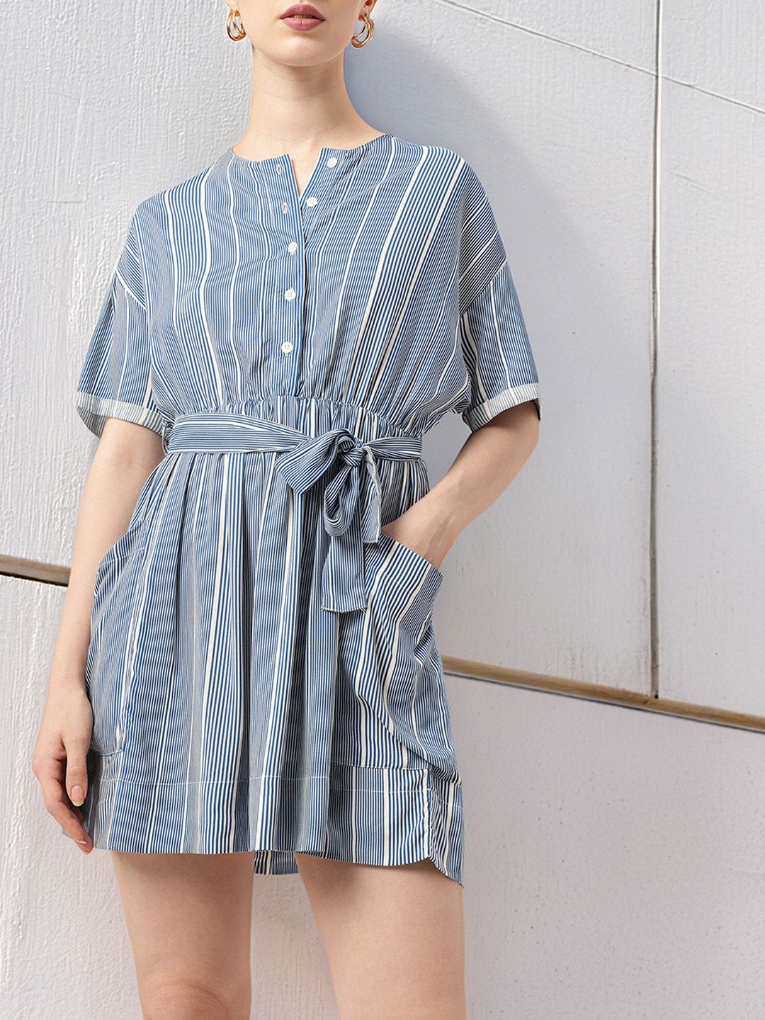 DressBerry Playful Lines, Kawaii Vibes A-Line Mini Dress