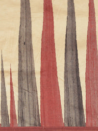 Saree mall Beige & Maroon Solid Bhagalpuri Saree
