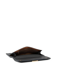 Lino Perros Women Black Solid Three Fold Wallet