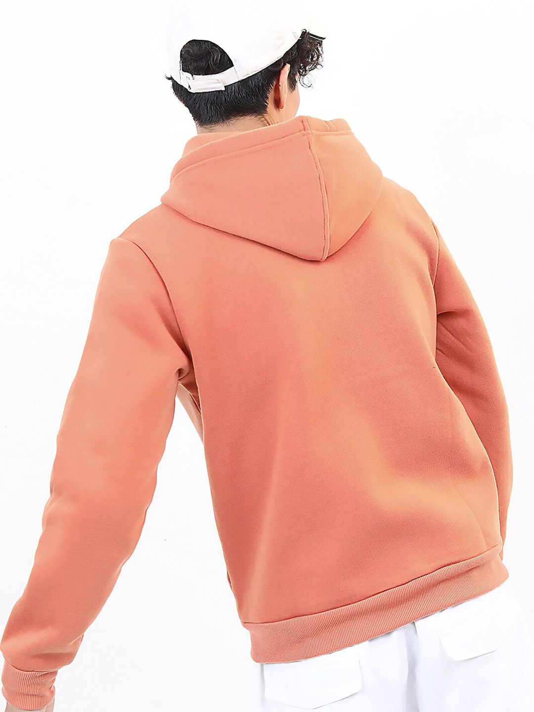 HIGHLANDER Men Pink Hooded Pullover Sweatshirt