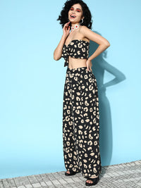 Berrylush Women Black Printed Co-Ord Set
