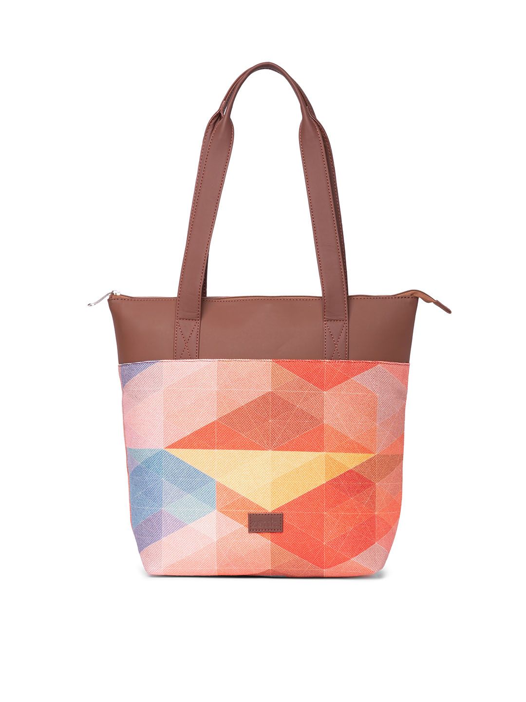 ZOUK Printed Shopper Jute Tote Bag