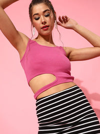 STREET 9 Women Pretty Pink Solid Top