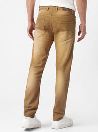 Urbano Fashion Men Khaki Slim Fit Mid-Rise Clean Look Stretchable Jeans