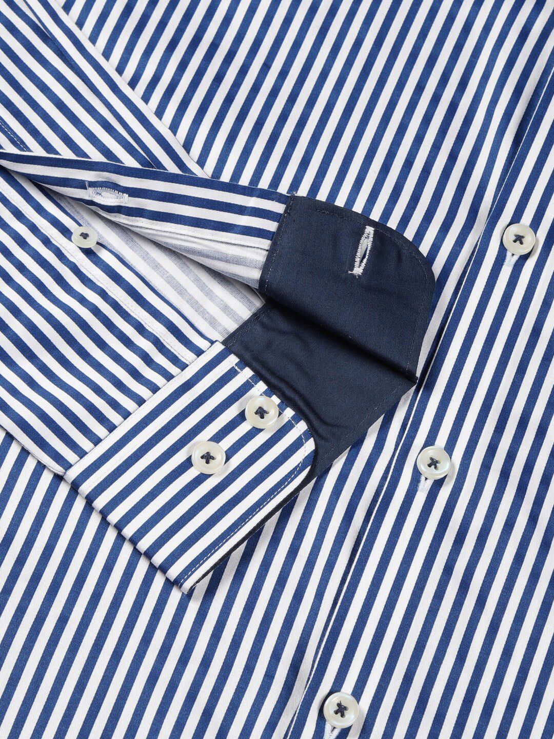 Thomas Scott Premium Striped Spread Collar Long Sleeves Formal Shirt