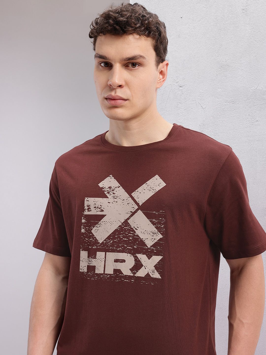 HRX by Hrithik Roshan Brand Logo Printed Training T-shirt