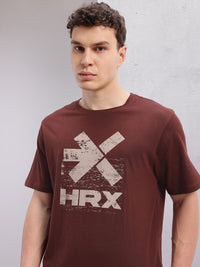 HRX by Hrithik Roshan Brand Logo Printed Training T-shirt