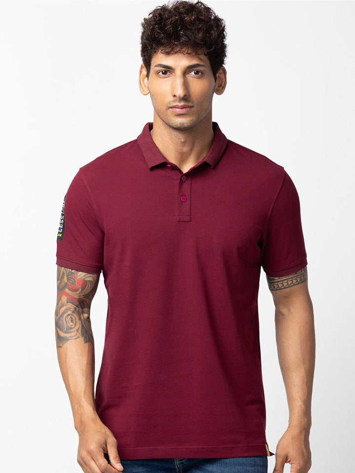 SPYKAR Men Polo Collar Slim Fit T-shirt