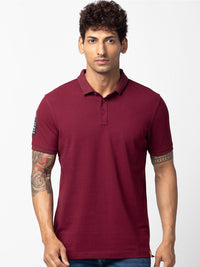 SPYKAR Men Polo Collar Slim Fit T-shirt