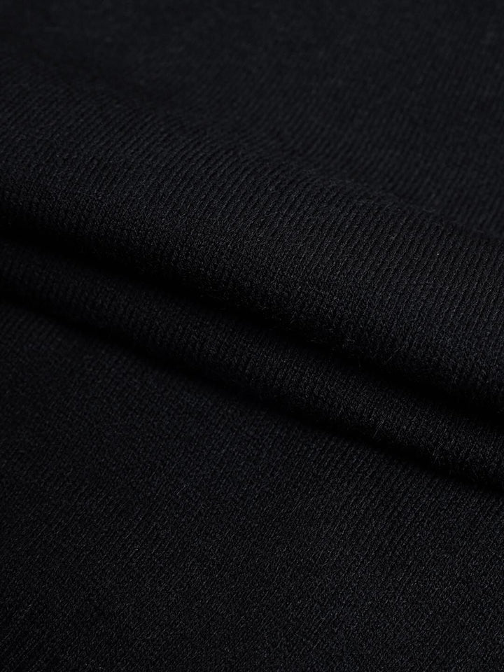 Bewakoof Men Jet Black ICON Typography Oversized Sweater
