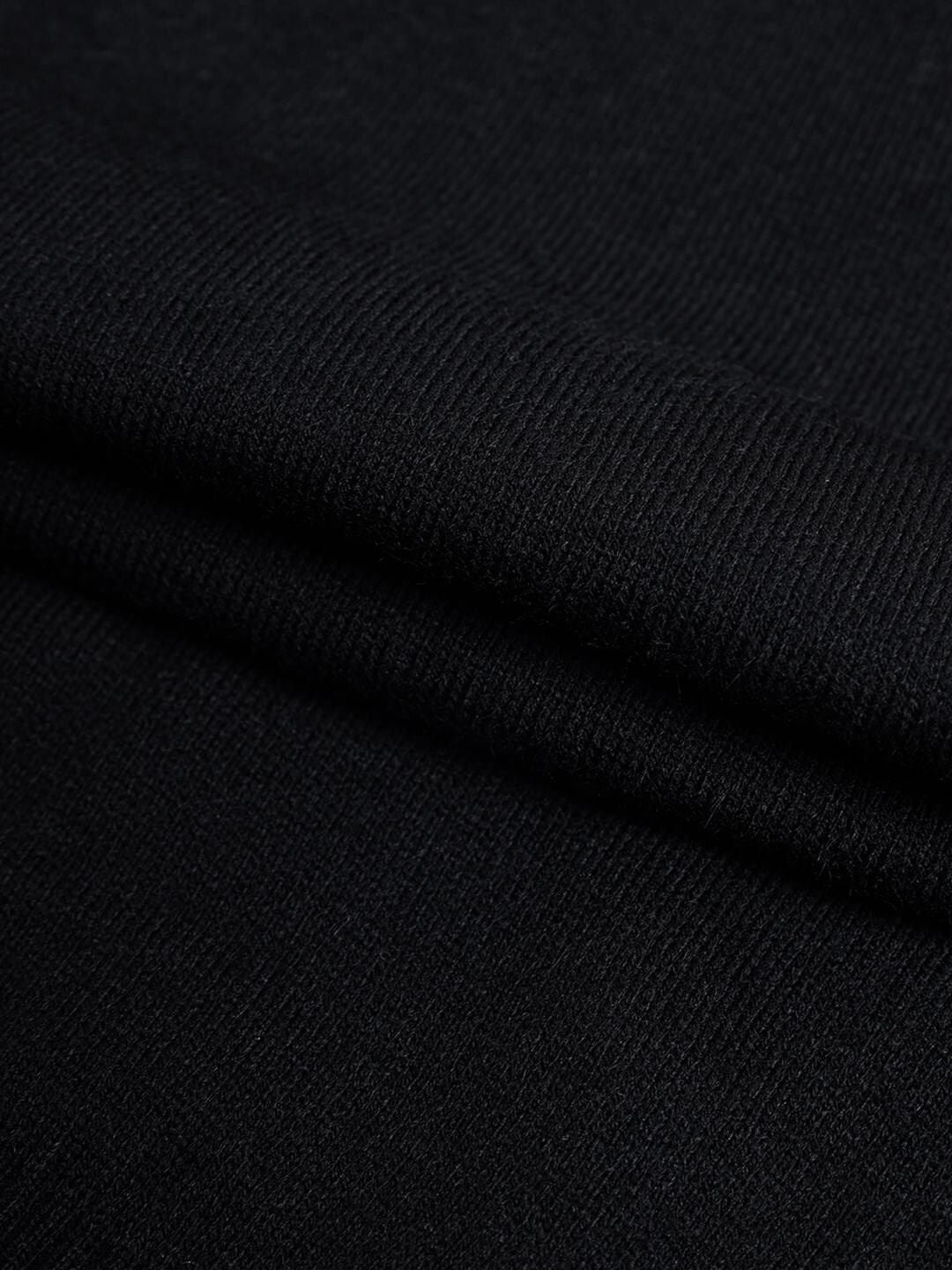 Bewakoof Men Jet Black ICON Typography Oversized Sweater