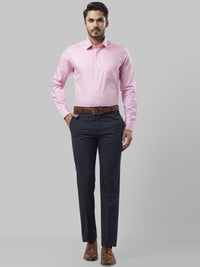 Raymond Men Pink Regular Fit Self Design Formal Shirt