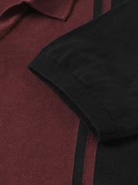 THE BEAR HOUSE Colourblocked Polo Collar Cotton Slim Fit T-shirt