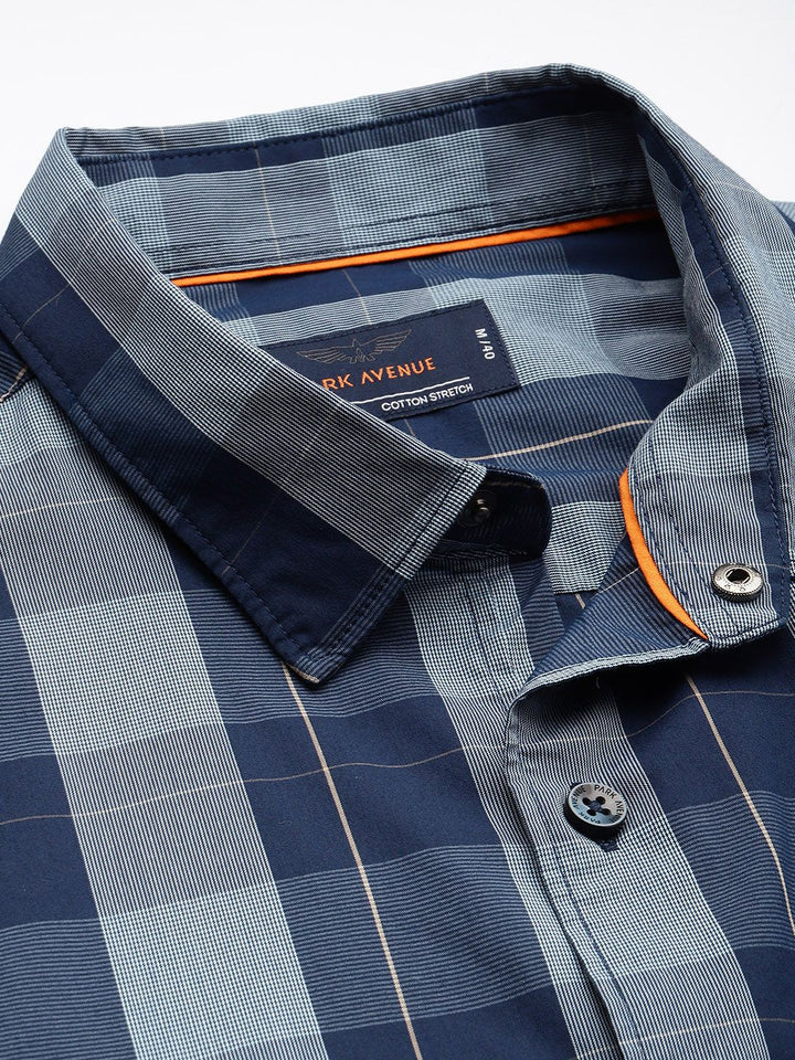 Park Avenue Slim Fit Checked Casual Shirt