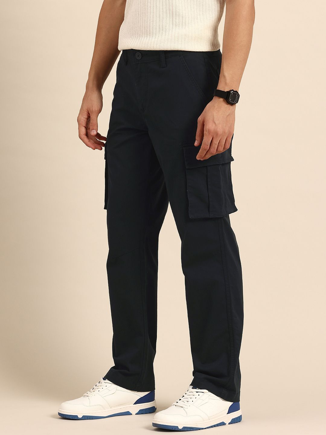 Being Human Men Slim Fit Cargos Trousers