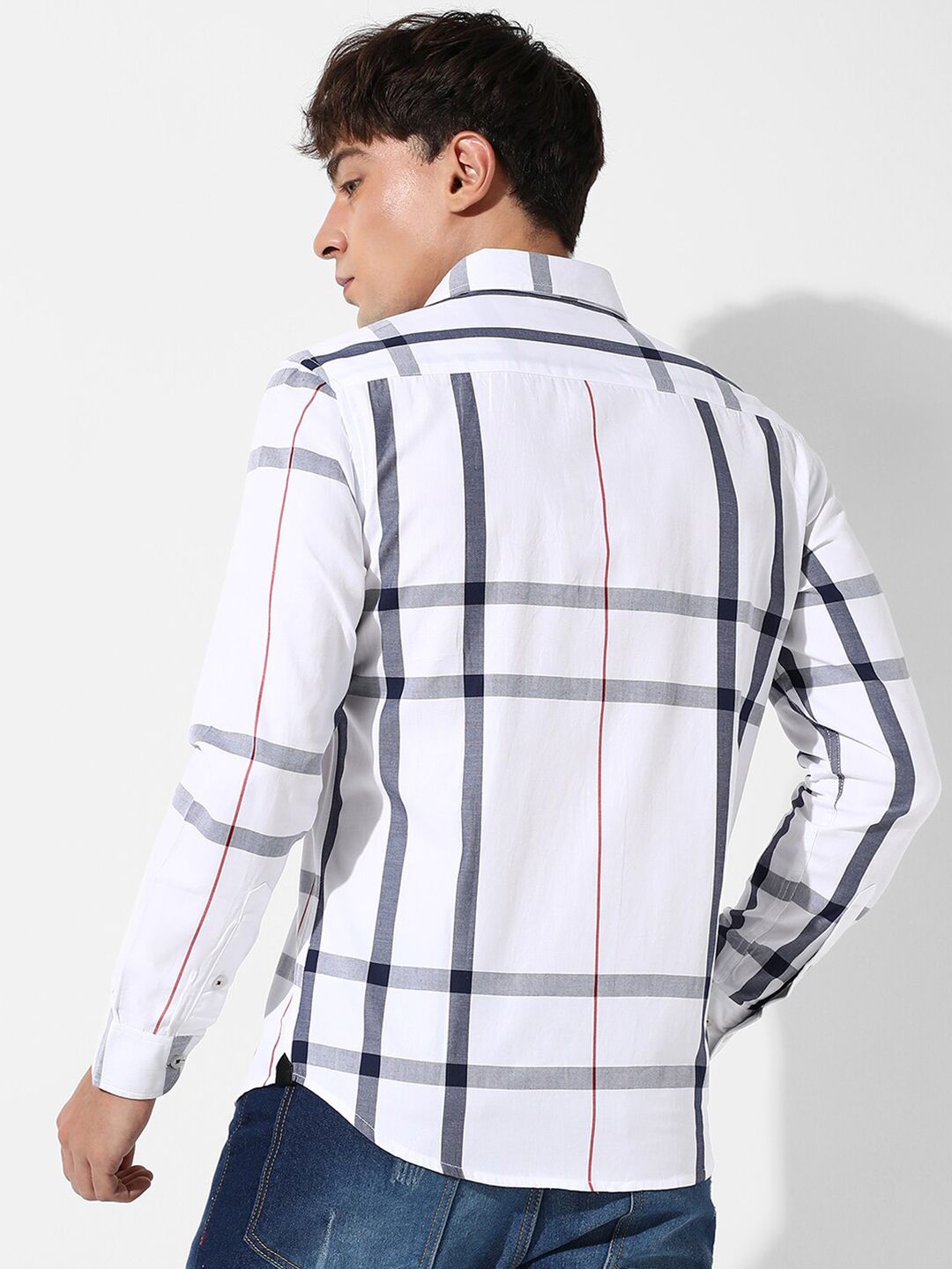 Campus Sutra Classic Striped Cotton Casual Shirt