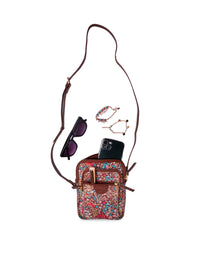 TEAL BY CHUMBAK Floral Printed Small Sling Bag