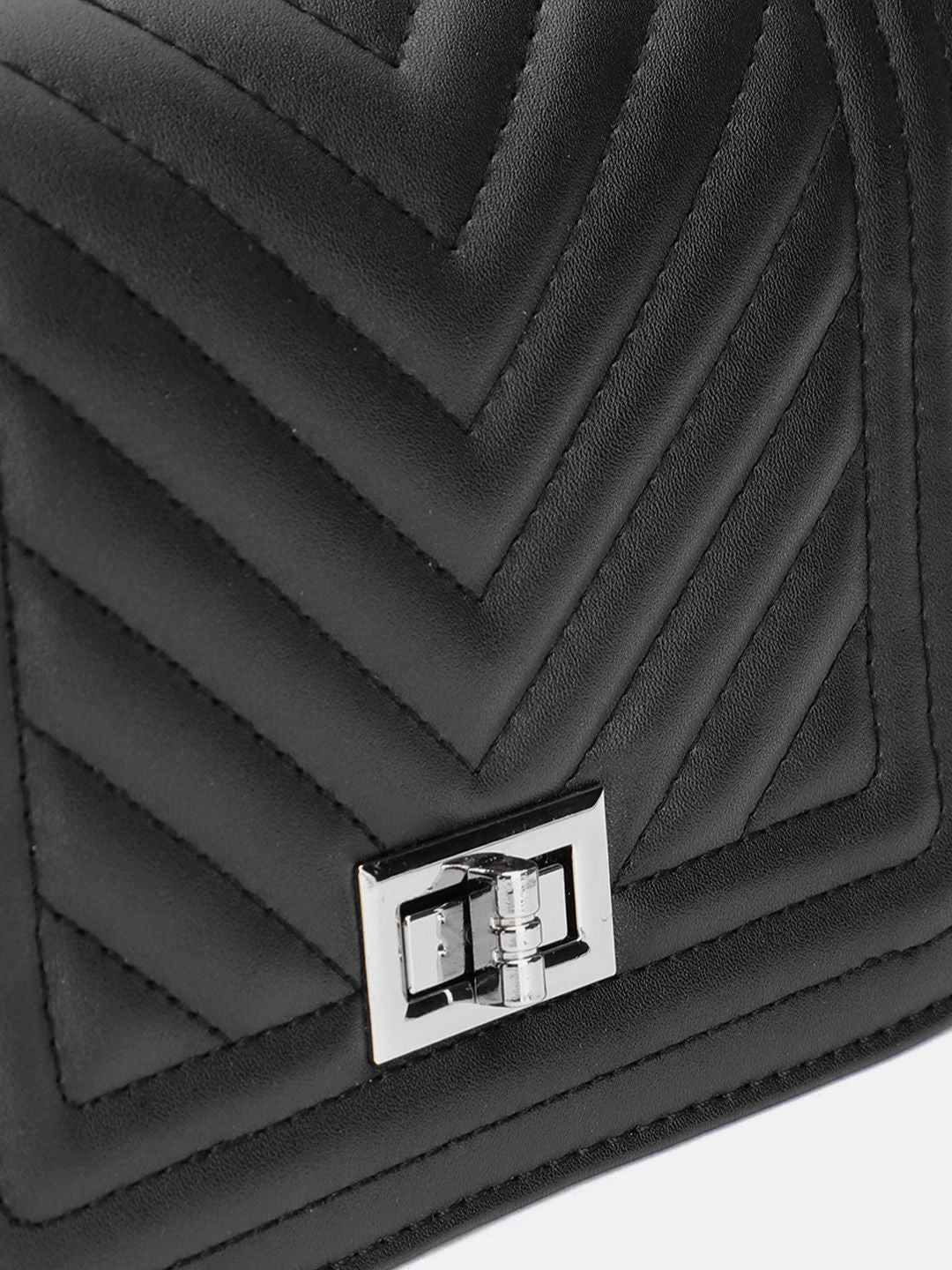 Lino Perros Geometric Textured Structured Sling Bag with Quilted Detail