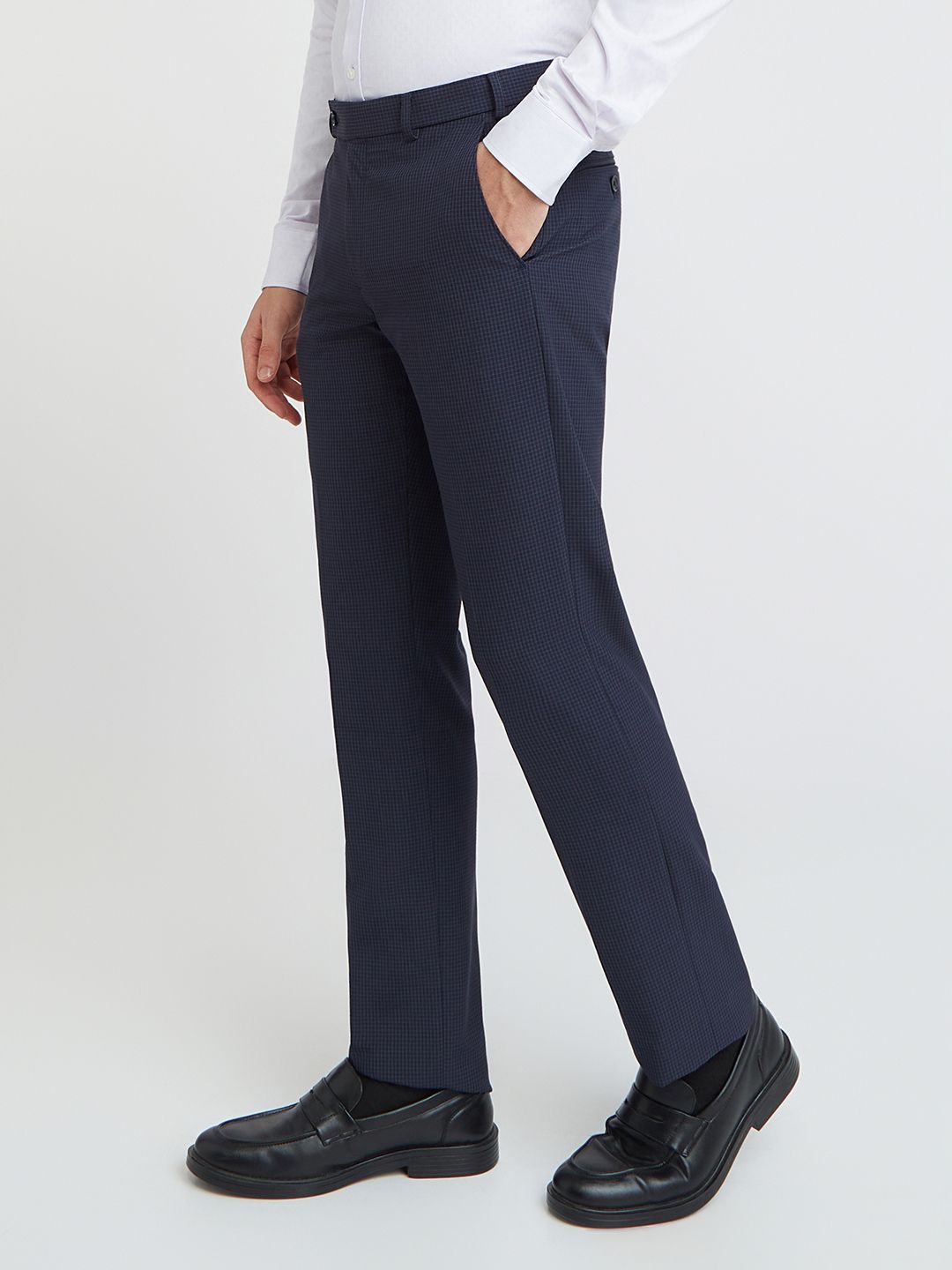Park Avenue Men Checked Formal Trousers